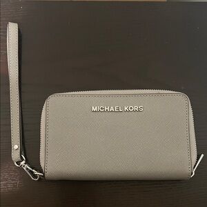 Michael Kors Gray Wristlet Wallet